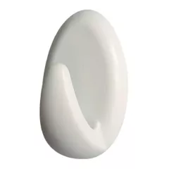 Fogas öntapadós műanyag ovális 25x42mm fehér (3515110)