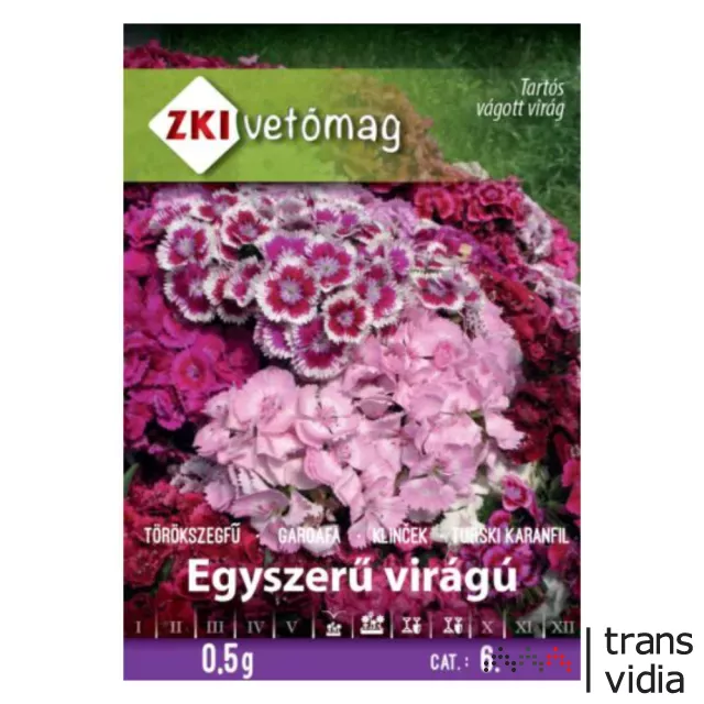 ZKI Törökszegfű magas színkeverék szimpla virágú (ZKI-50-061)