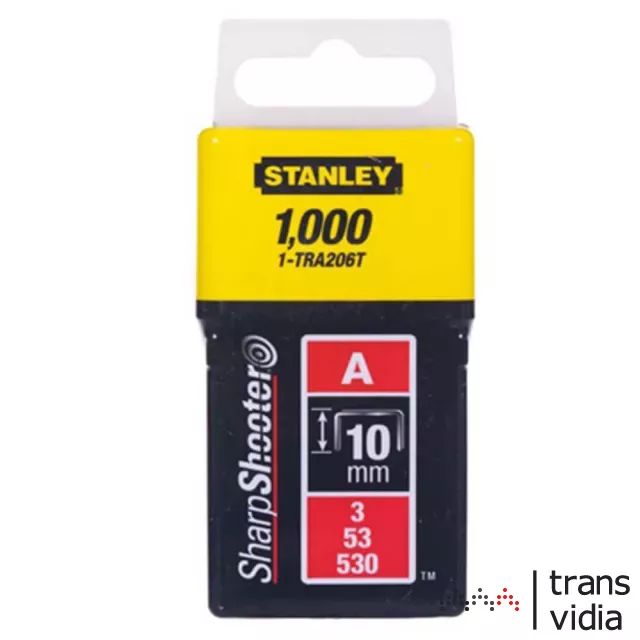 Stanley tűzőkapocs "A" 10mm (3/53/530) 1000db (1-TRA206T)