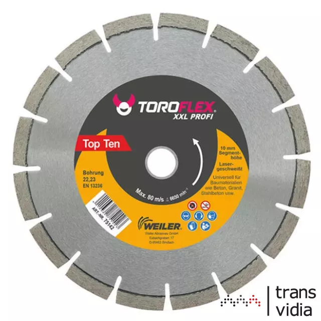 Toroflex Top Ten gyémánttárcsa 400x25,4/SH10 (010301-0030)