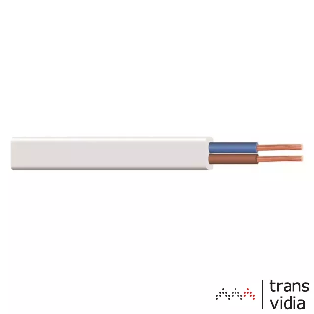H03 VVH2-F 2x0,75 fehér (0) 300/300V lapos hajlékonyvezeték (MTL)