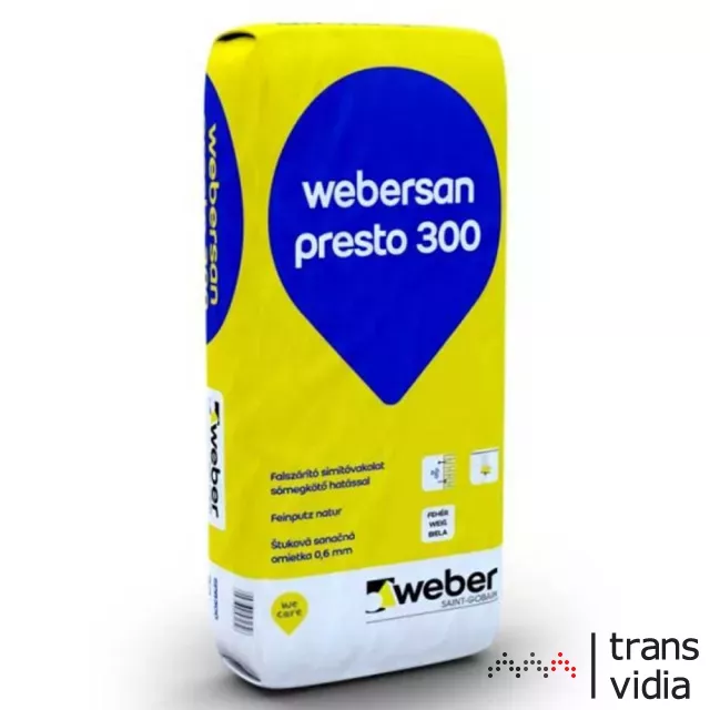Weber Webersan Presto 300 SPR300 simítóvakolat 30kg (5200439416)