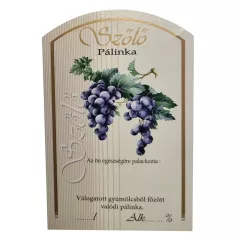 Pálinka címke szőlő kék 10db/csomag