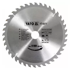 Yato YT-6071 fűrésztárcsa fához 250/30/40