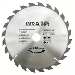 Yato YT-6070 fűrésztárcsa fához 250/30/24