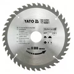 Yato YT-6061 fűrésztárcsa fához 184/30/40